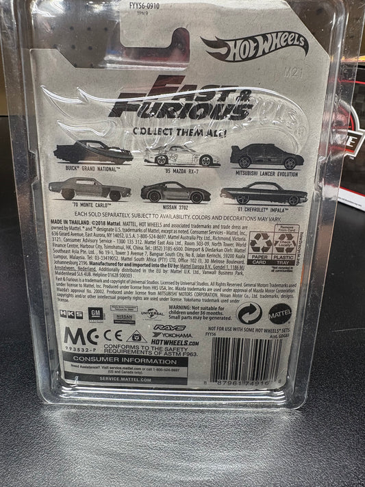 HOT WHEELS 2019 Fast & Furious Walmart Exclusive Mitsubishi Lancer Evolution
