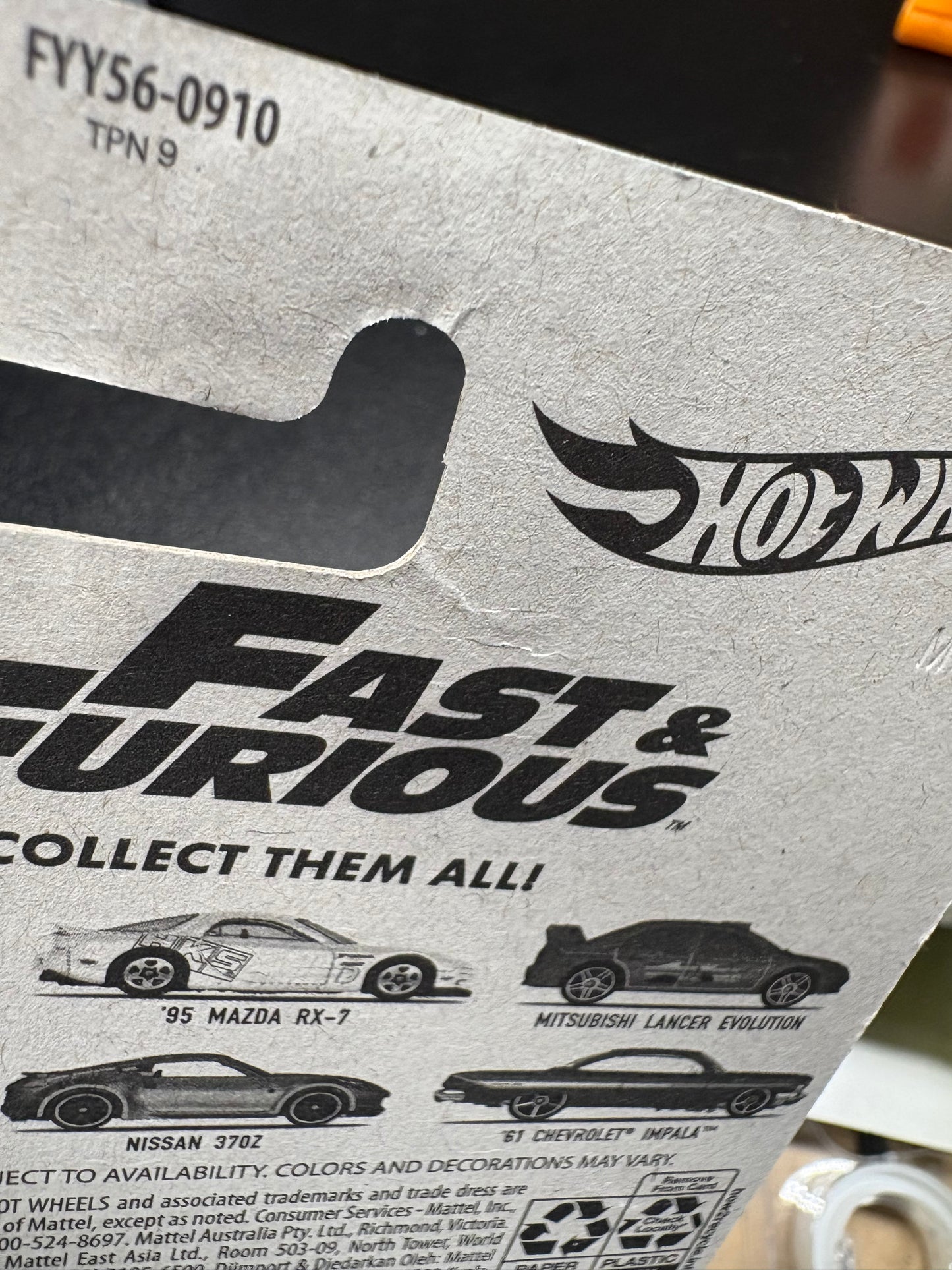 HOT WHEELS 2019 Fast & Furious Walmart Exclusive Mitsubishi Lancer Evolution