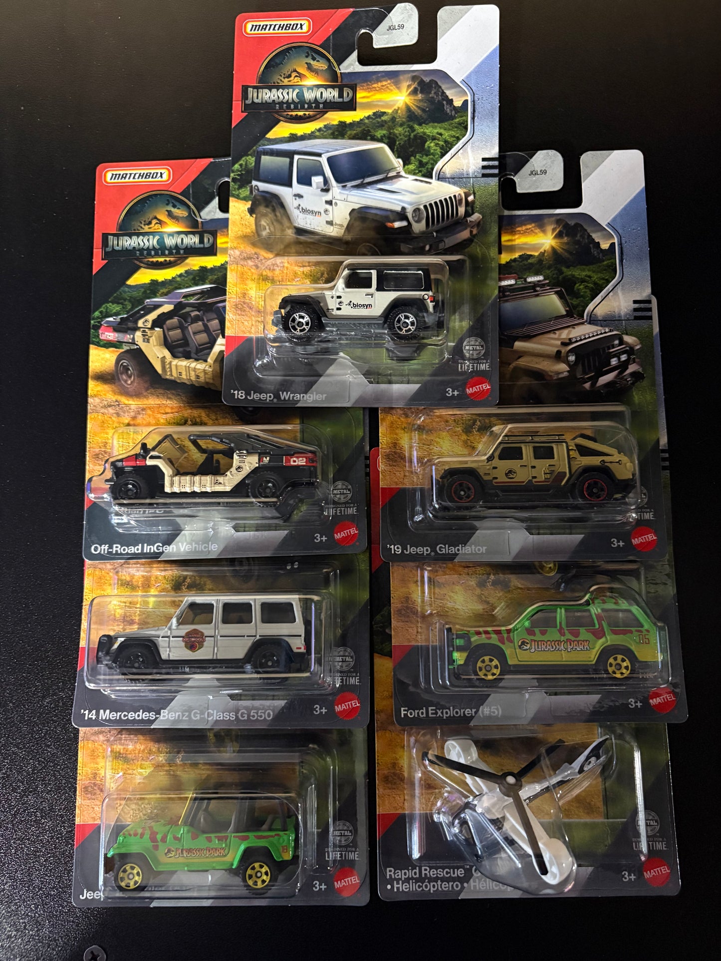 2025 Matchbox Jurassic World Rebirth - Mix 1 Lot Of 7