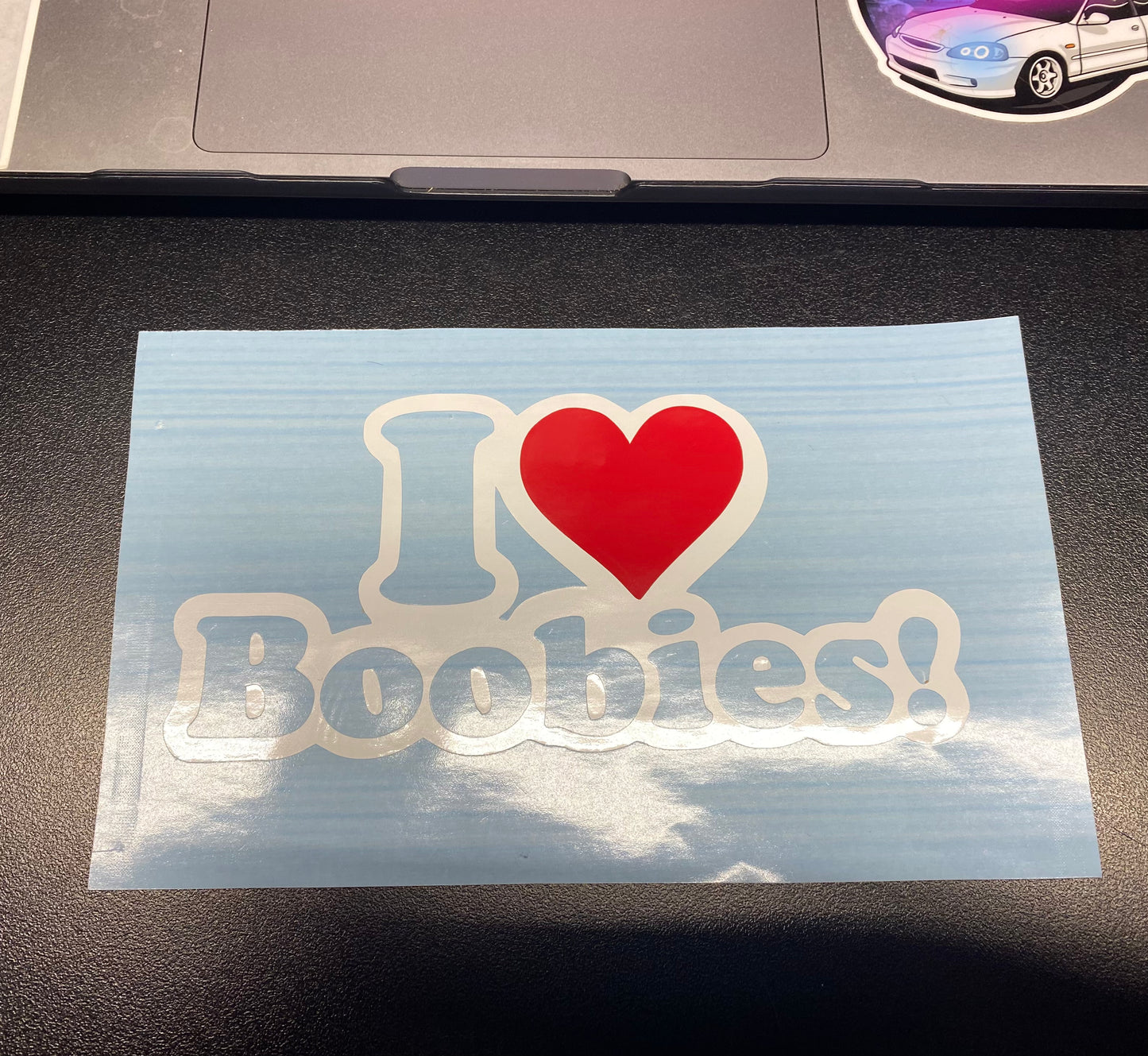 I Love (Heart) Boobies Decal