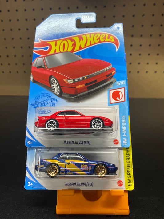 Nissan Silvia (S13) Mainline - Hot Wheels RED BLUE JDM LOT