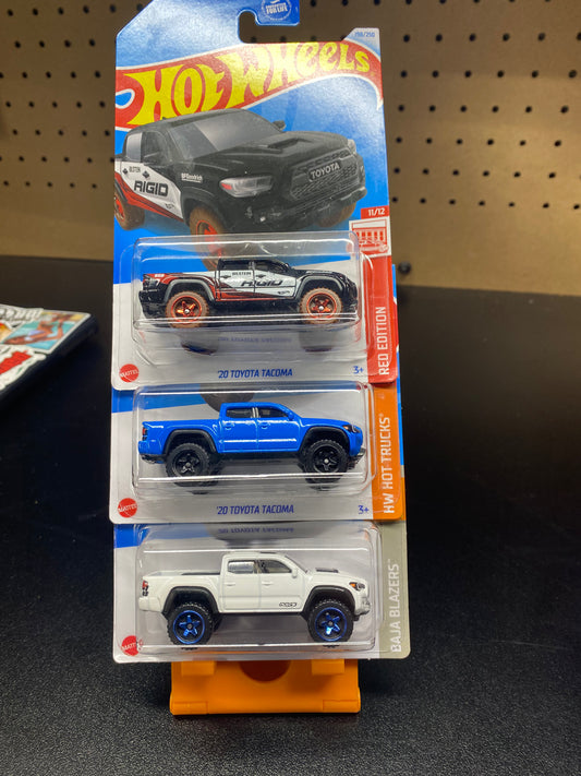 2020 Toyota Tacoma Hot Wheels LOT - JDM Target RED EDITION White Blue