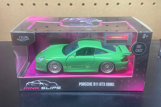 Porsche 911 GT3 (996) Jada Toys Pink Slips 1/32 Scale Diecast Green