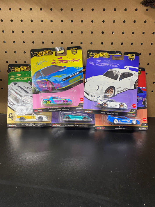 Hot Wheels Premium Car Culture Silhouettes (2025) Full Set Of 5 RWB Porsche LWBK